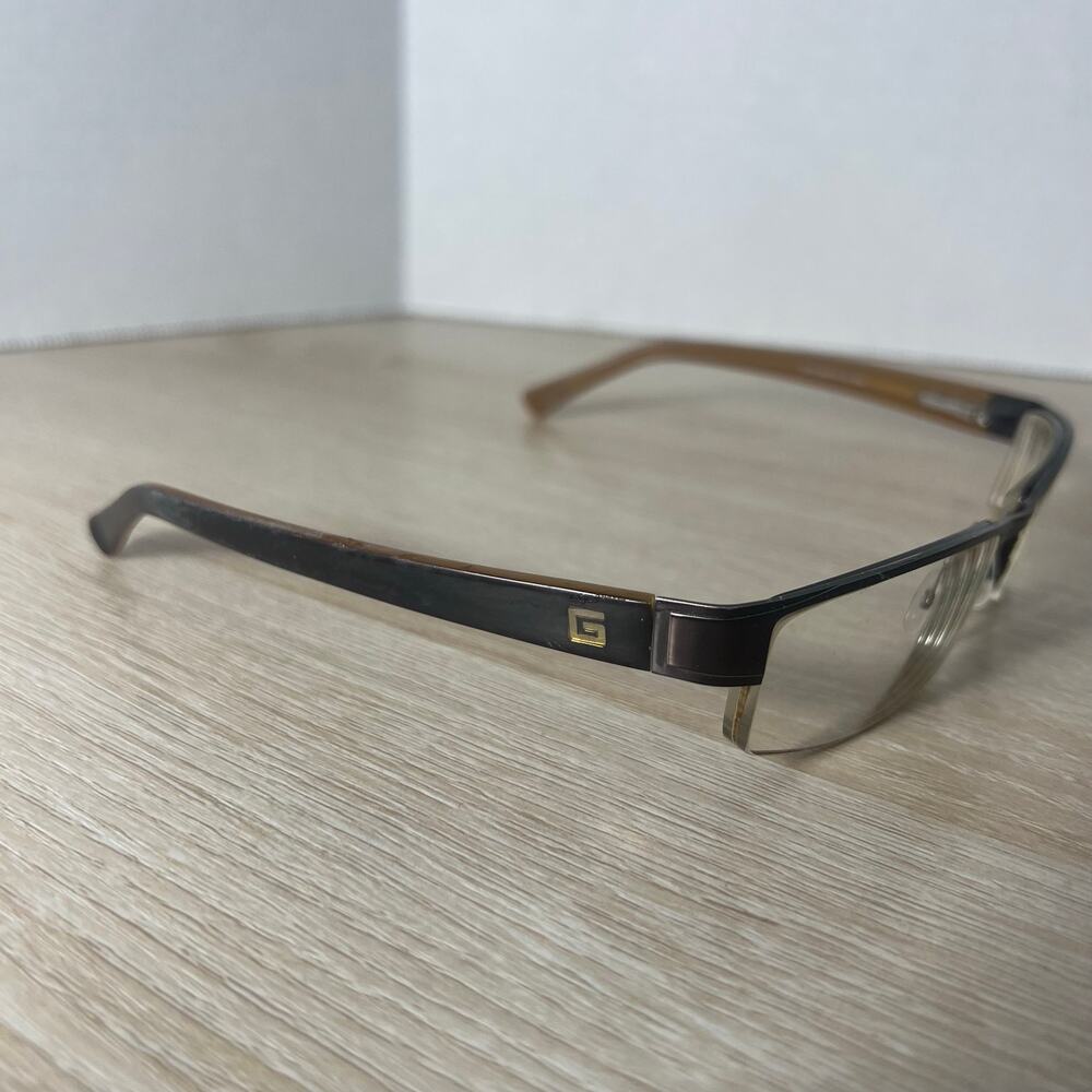 Gucci GG739 C5A Eyeglasses Brown Frames Half Rim PARTS ONLY 53-18-125 Italy - Picture 6 of 16